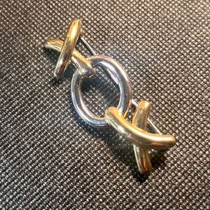 Stanley Gold and Silver Brooch